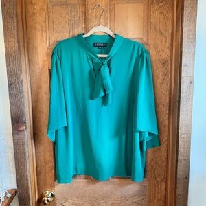 Eloquii Bow Blouse With Flutter Sleeve - Size 22